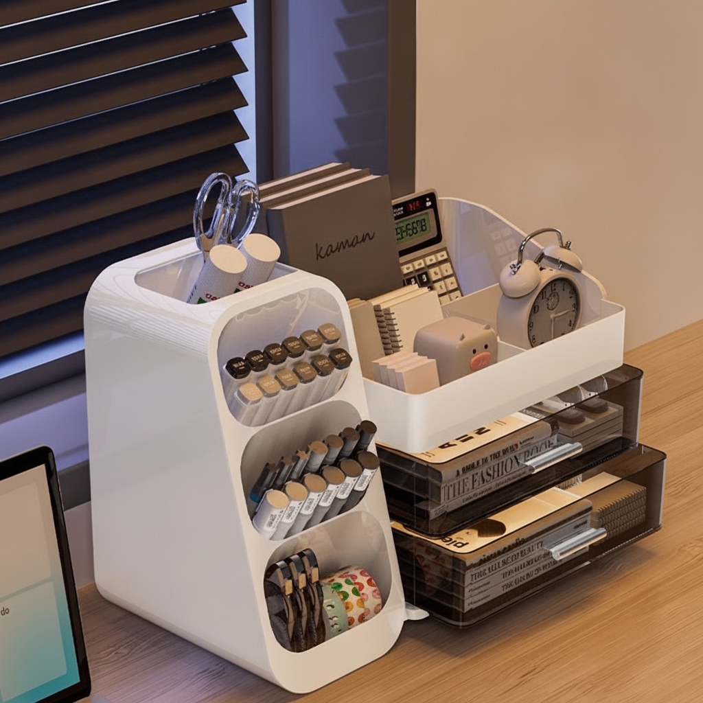 Organizador de escritorio con cajones estilo japonés - 1