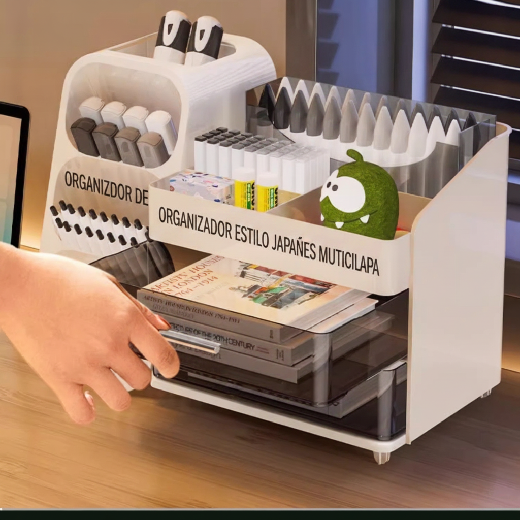 Organizador de escritorio con cajones estilo japonés - 11