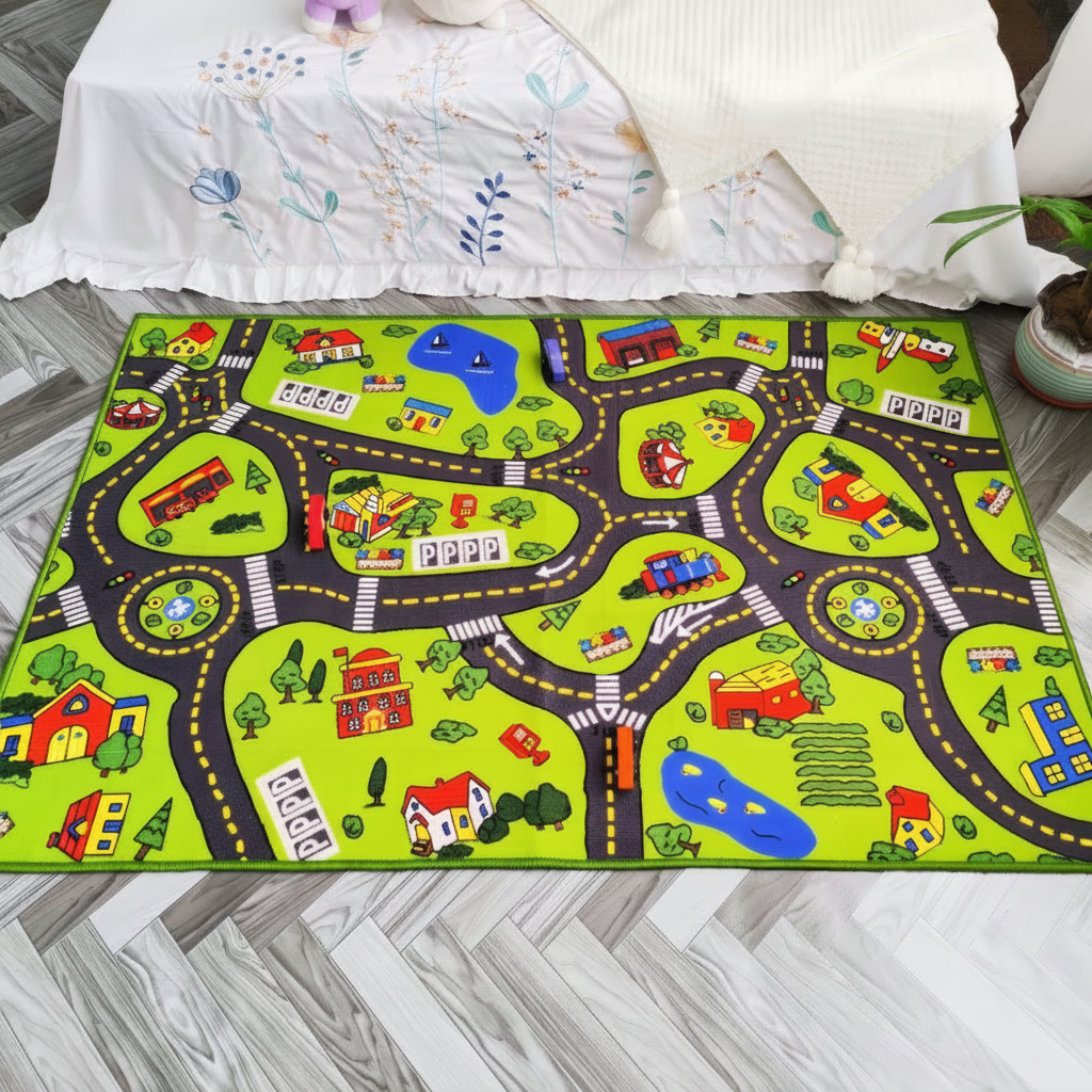 Tapete de Juego Infantil con Diseño de Autos 100×150 cm - 2
