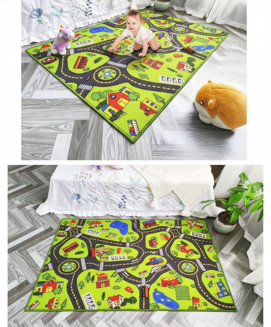 Tapete de Juego Infantil con Diseño de Autos 100×150 cm - 7