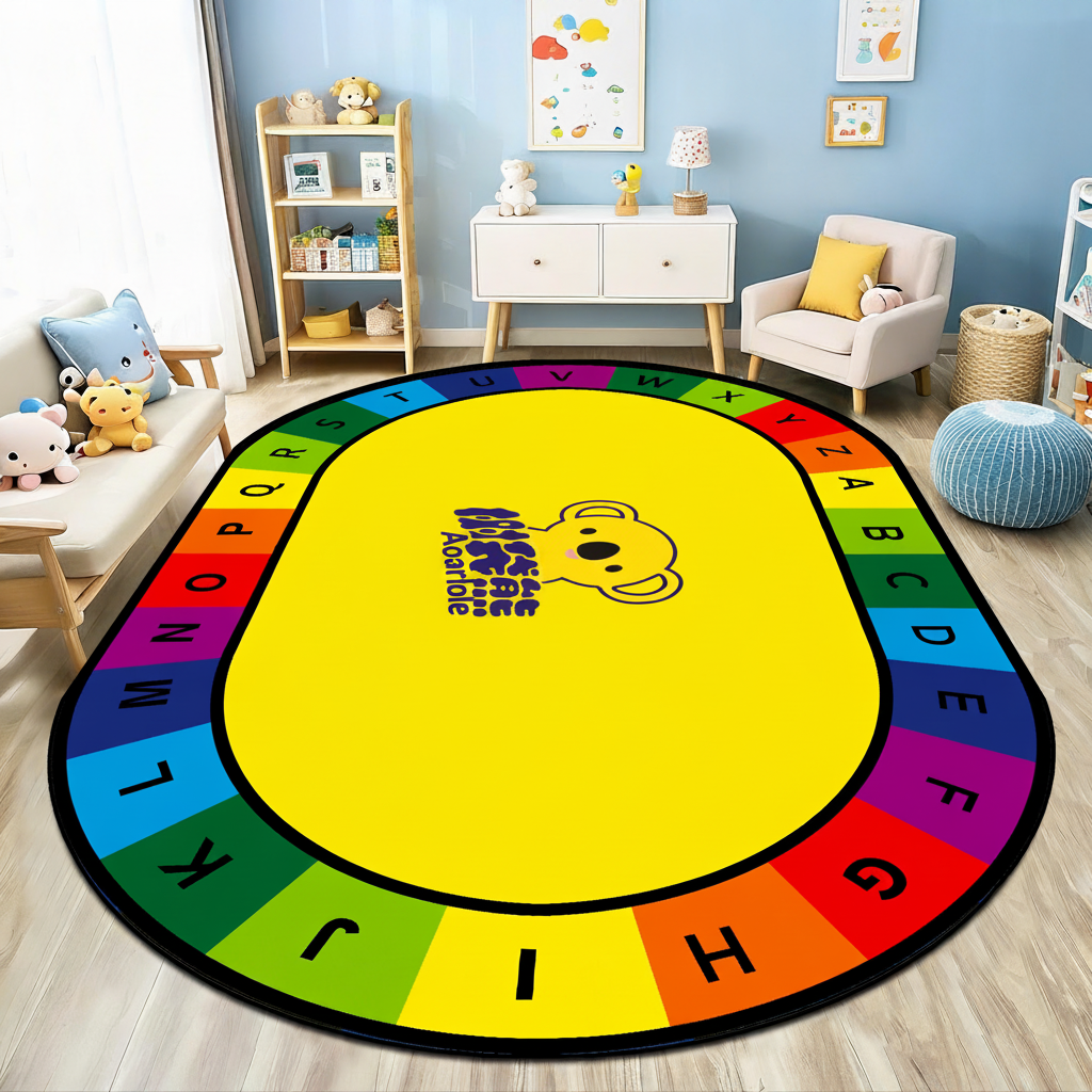 Tapete Infantil Oval para Sala y Cuarto de Juegos - 2
