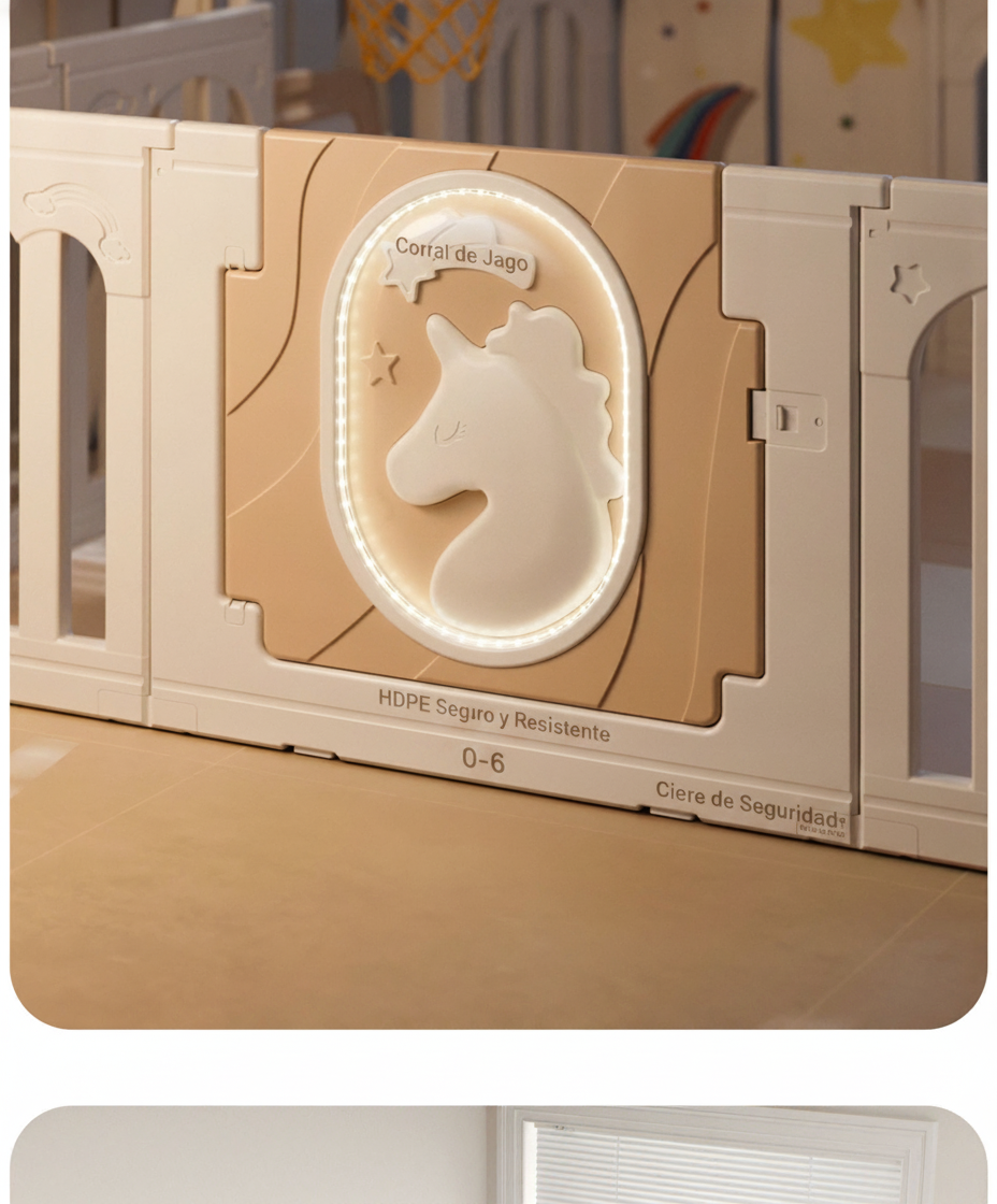 Corral de juego para bebé con tapete de gateo HDPE - 10
