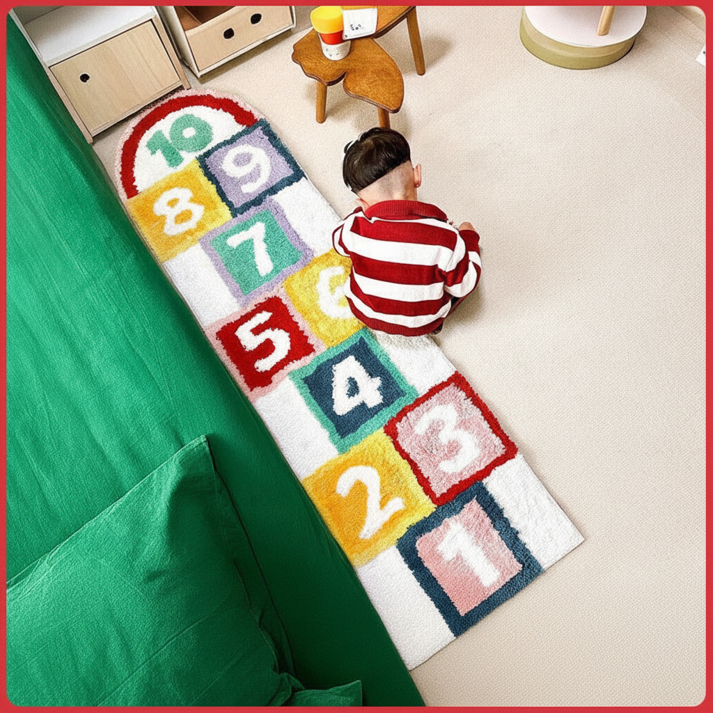 Tapete Infantil Juego Rayuela Colorido 50×180 cm - 1