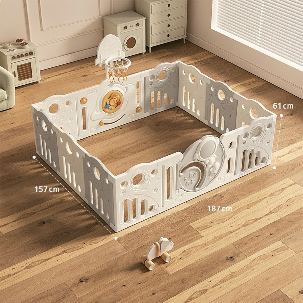 Corral de juego para bebé con accesorios - 6