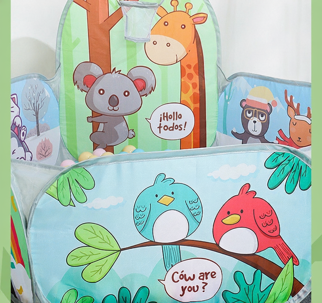 Alberca de pelotas plegable con tienda infantil - 8