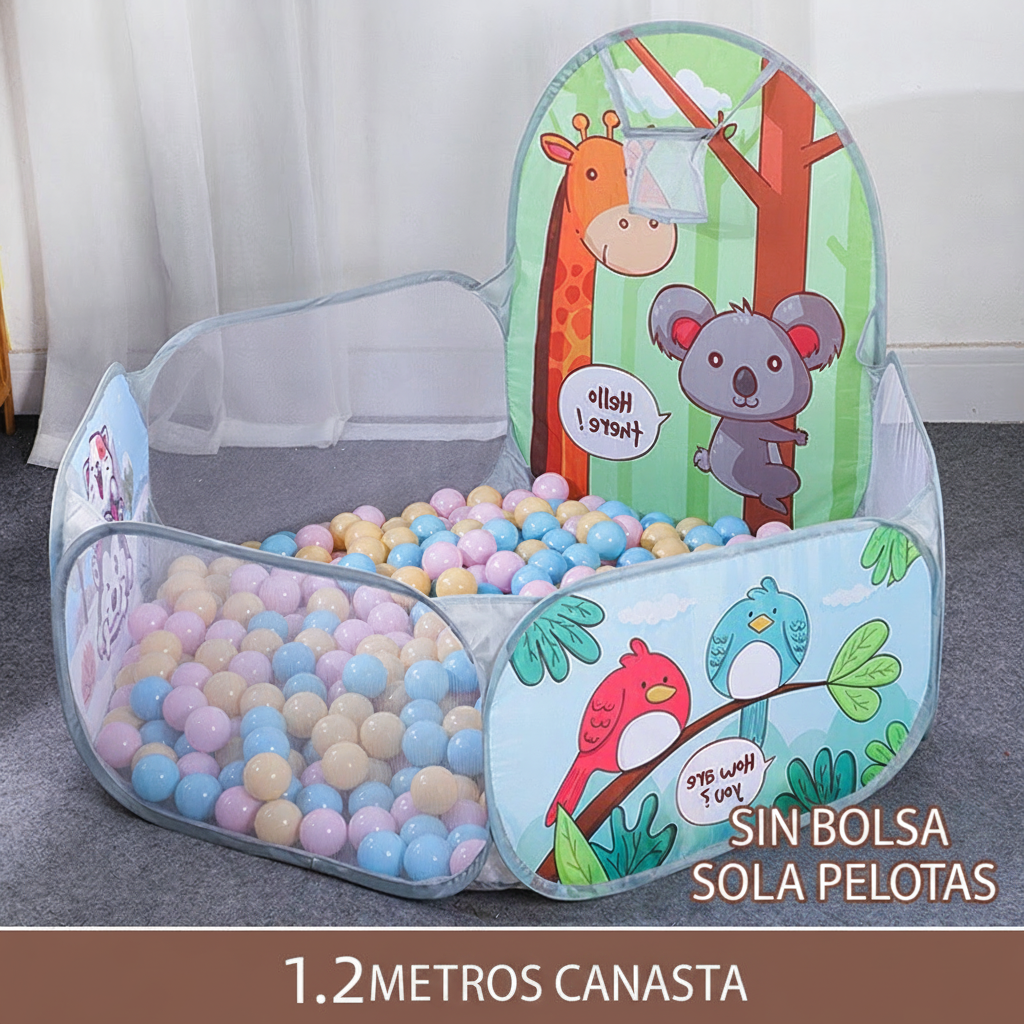Alberca de pelotas plegable con tienda infantil - 5