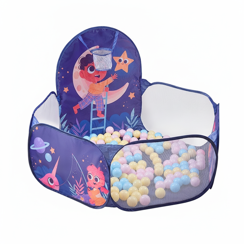 Alberca de pelotas plegable con tienda infantil - 6