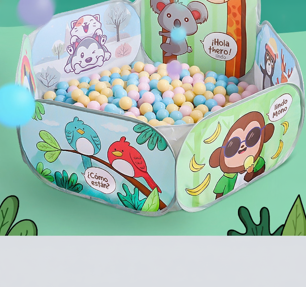 Alberca de pelotas plegable con tienda infantil - 7