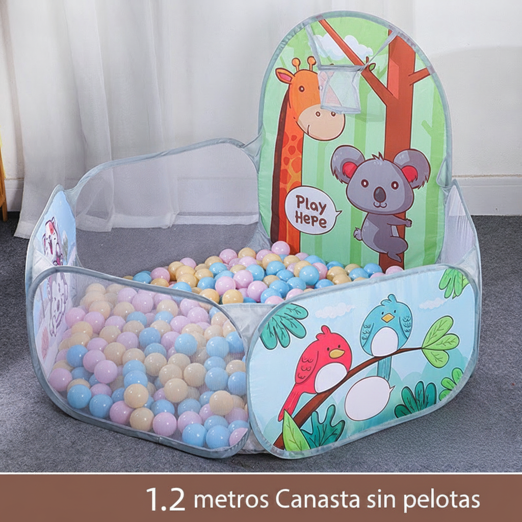 Alberca de pelotas plegable con tienda infantil