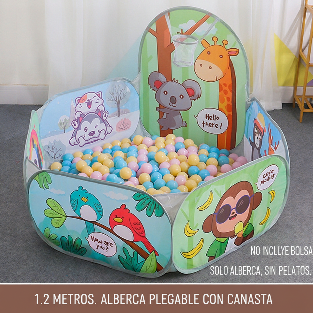 Alberca de pelotas plegable con tienda infantil