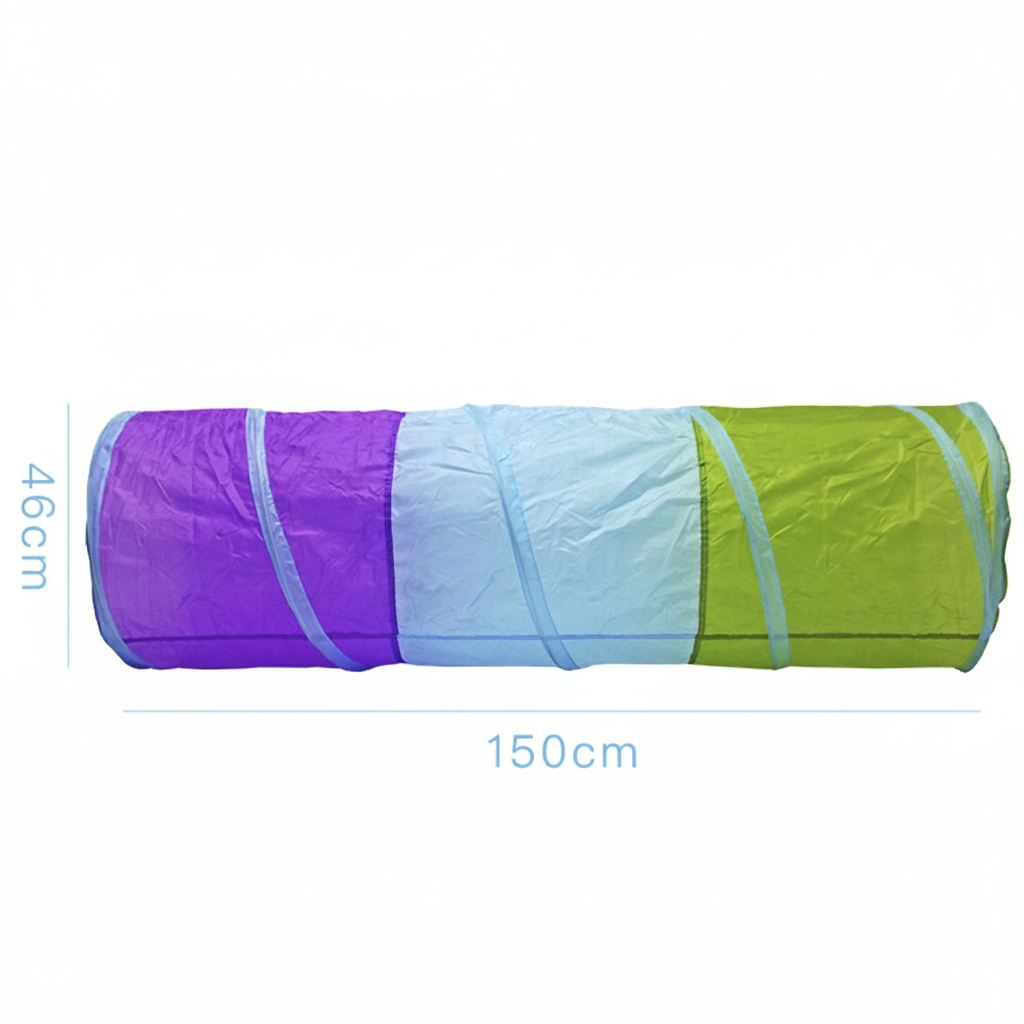 Túnel de gateo arcoíris plegable para niños - 4