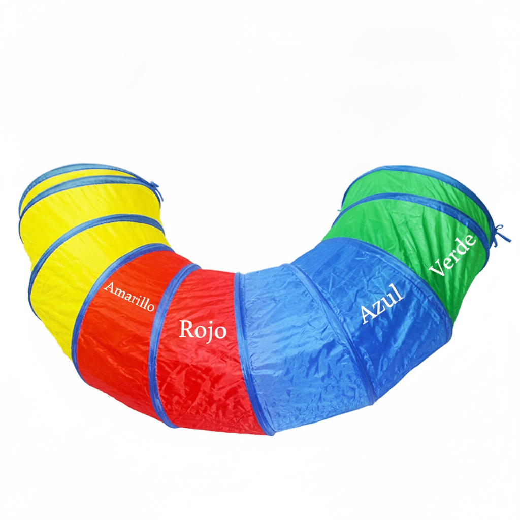 Túnel de gateo arcoíris plegable para niños - 7