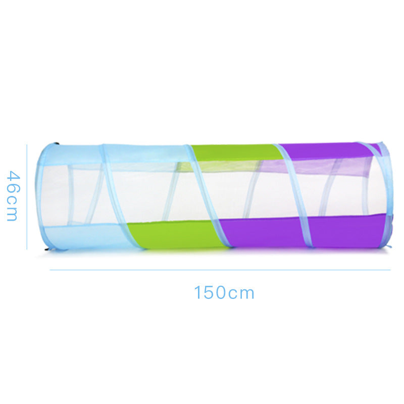 Túnel de gateo arcoíris plegable para niños
