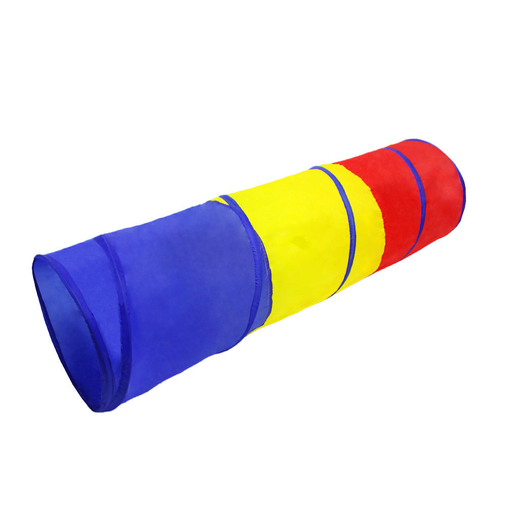 Túnel de gateo arcoíris plegable para niños