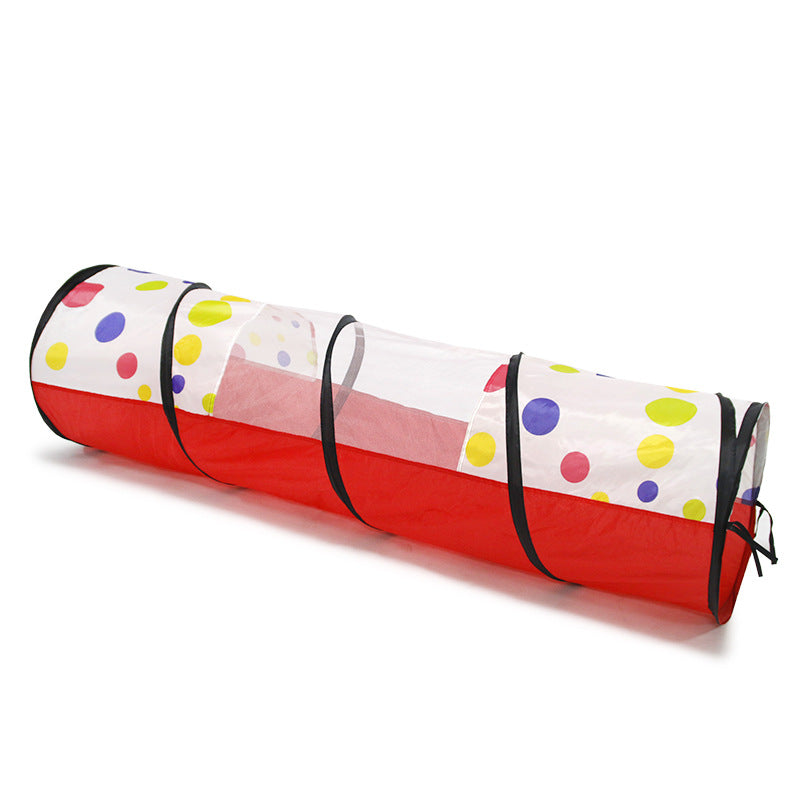 Túnel de gateo arcoíris plegable para niños