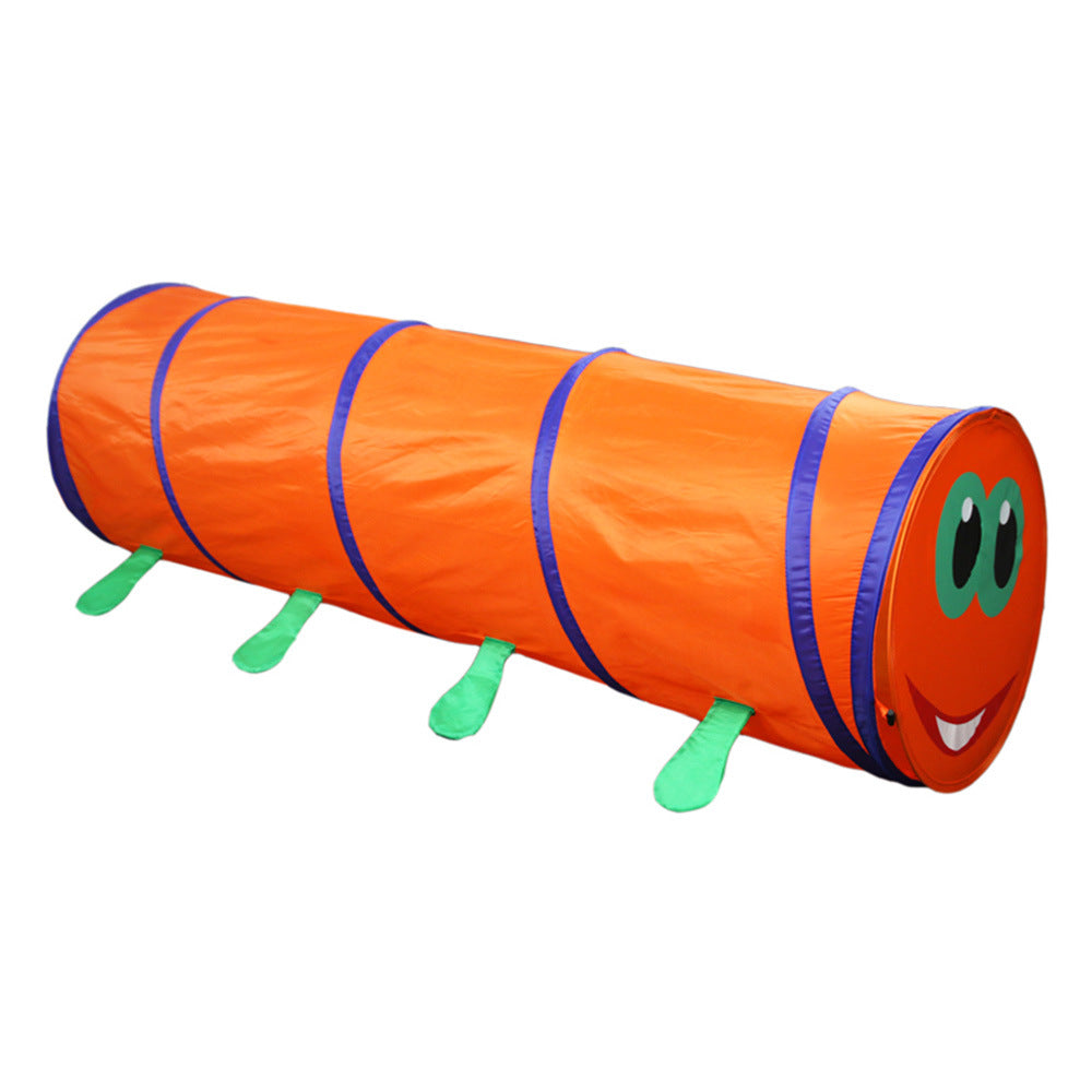 Túnel de gateo arcoíris plegable para niños
