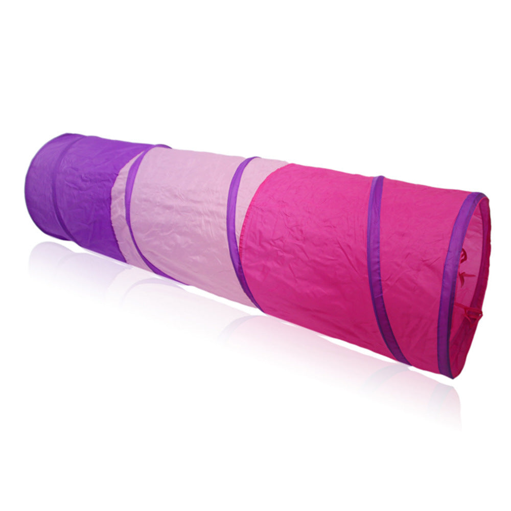Túnel de gateo arcoíris plegable para niños