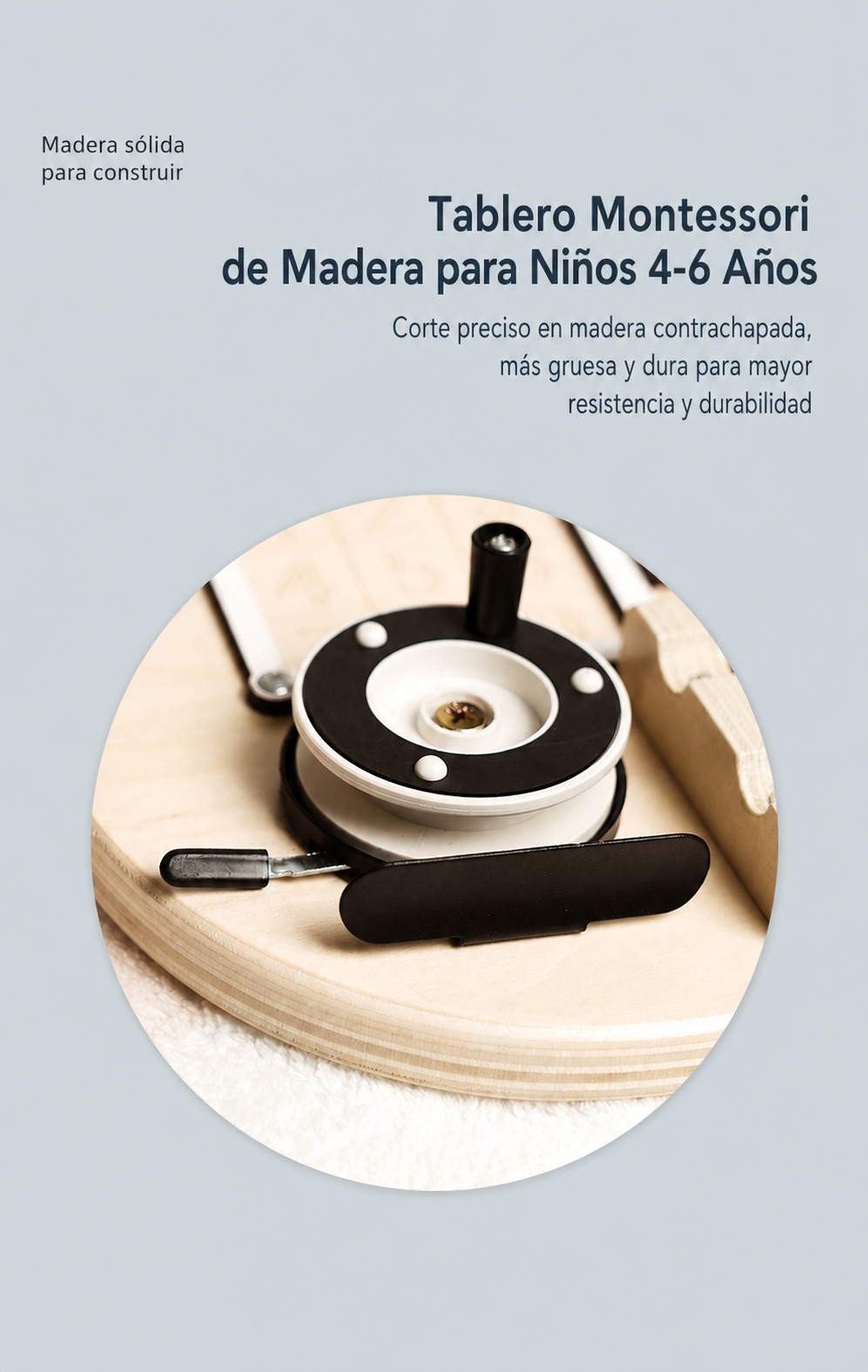 Tablero Montessori de Madera para Niños 4-6 Años - 15
