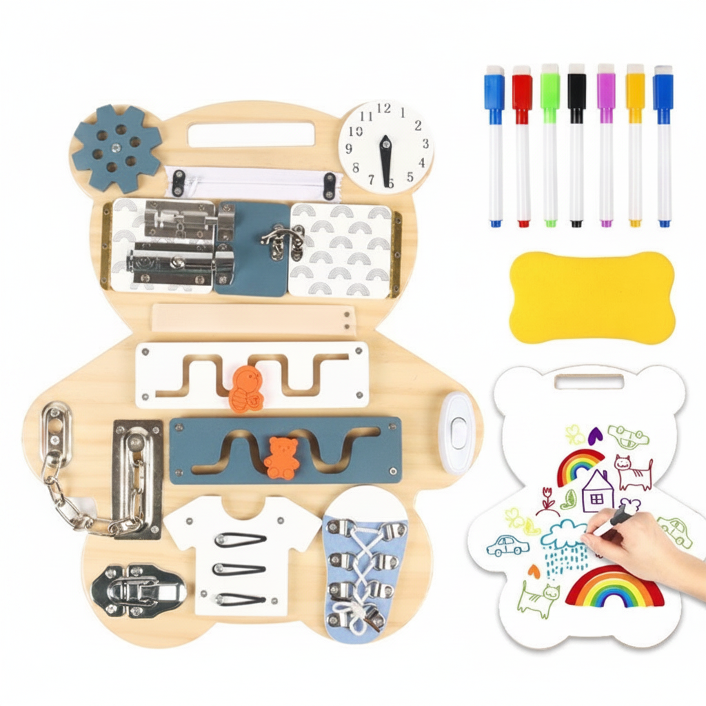 Tablero Montessori de Madera para Niños 4-6 Años - 10