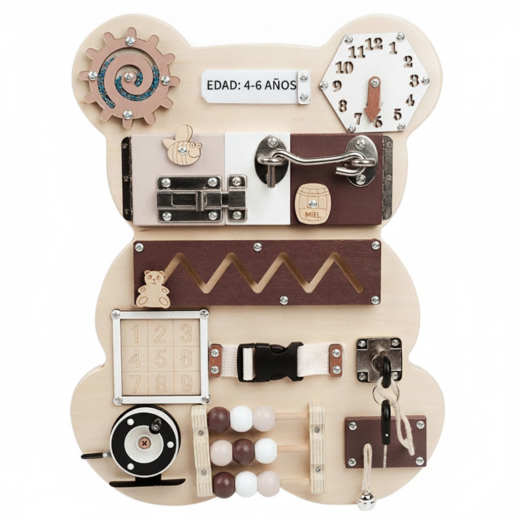 Tablero Montessori de Madera para Niños 4-6 Años - 11
