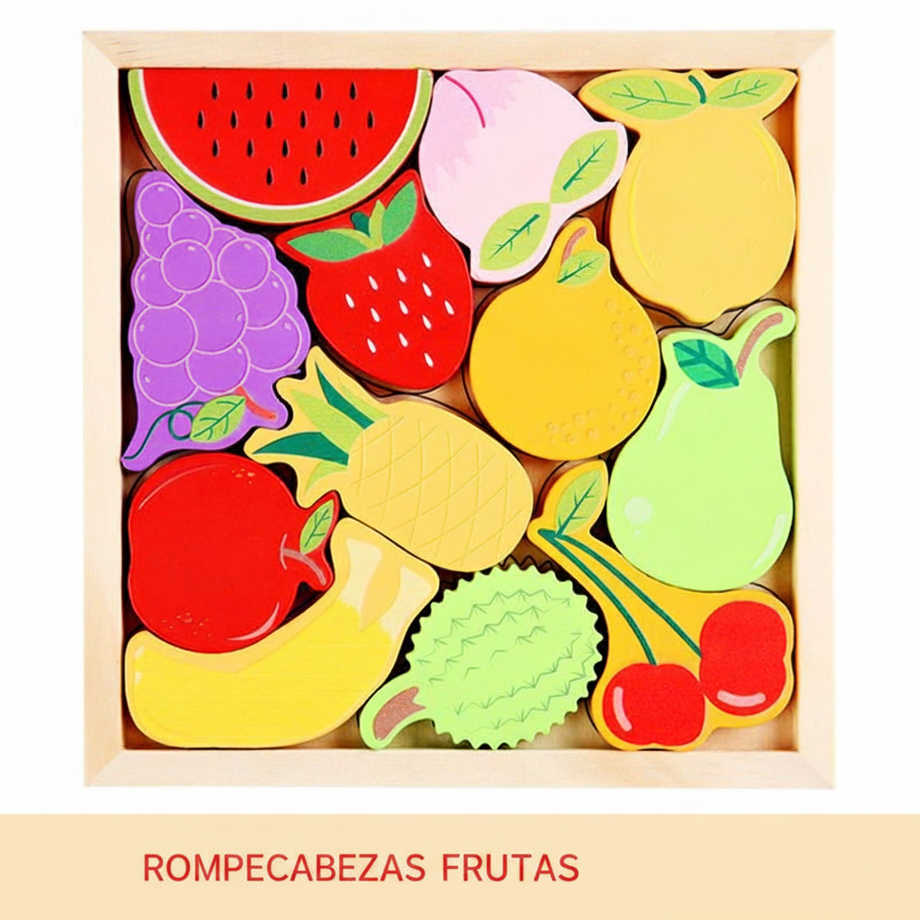 Rompecabezas 3D de madera para bebés 16.6 cm