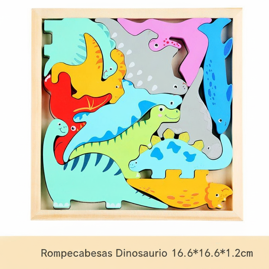 Rompecabezas 3D de madera para bebés 16.6 cm