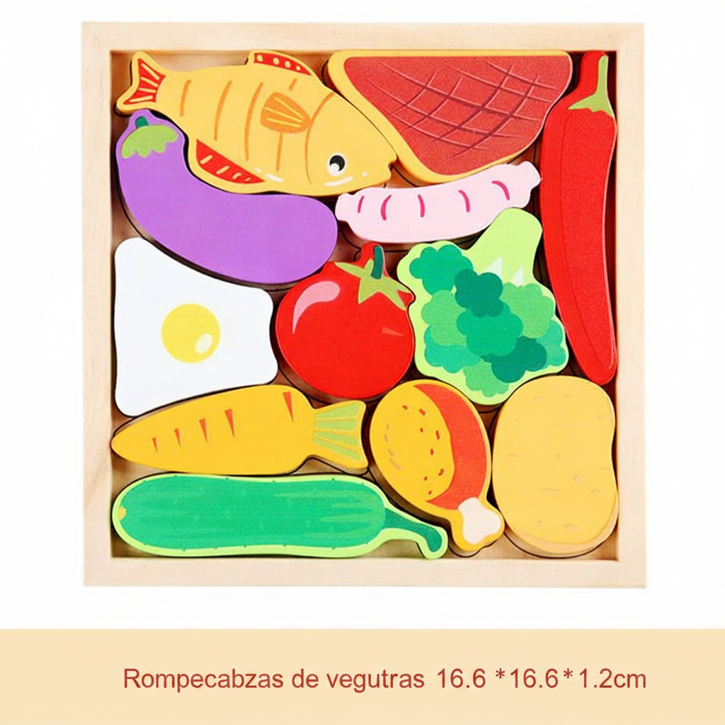 Rompecabezas 3D de madera para bebés 16.6 cm