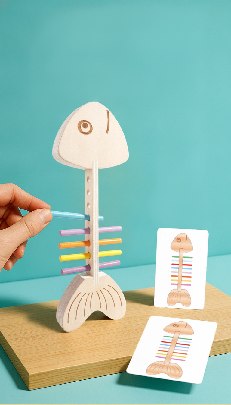 Juego Montessori de Espina de Pez para Colores - 9