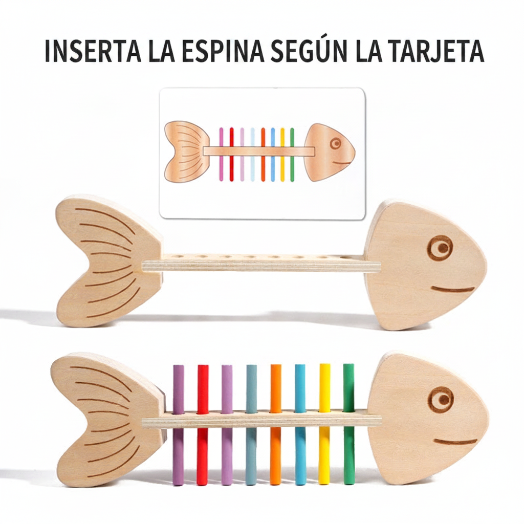 Juego Montessori de Espina de Pez para Colores - 2