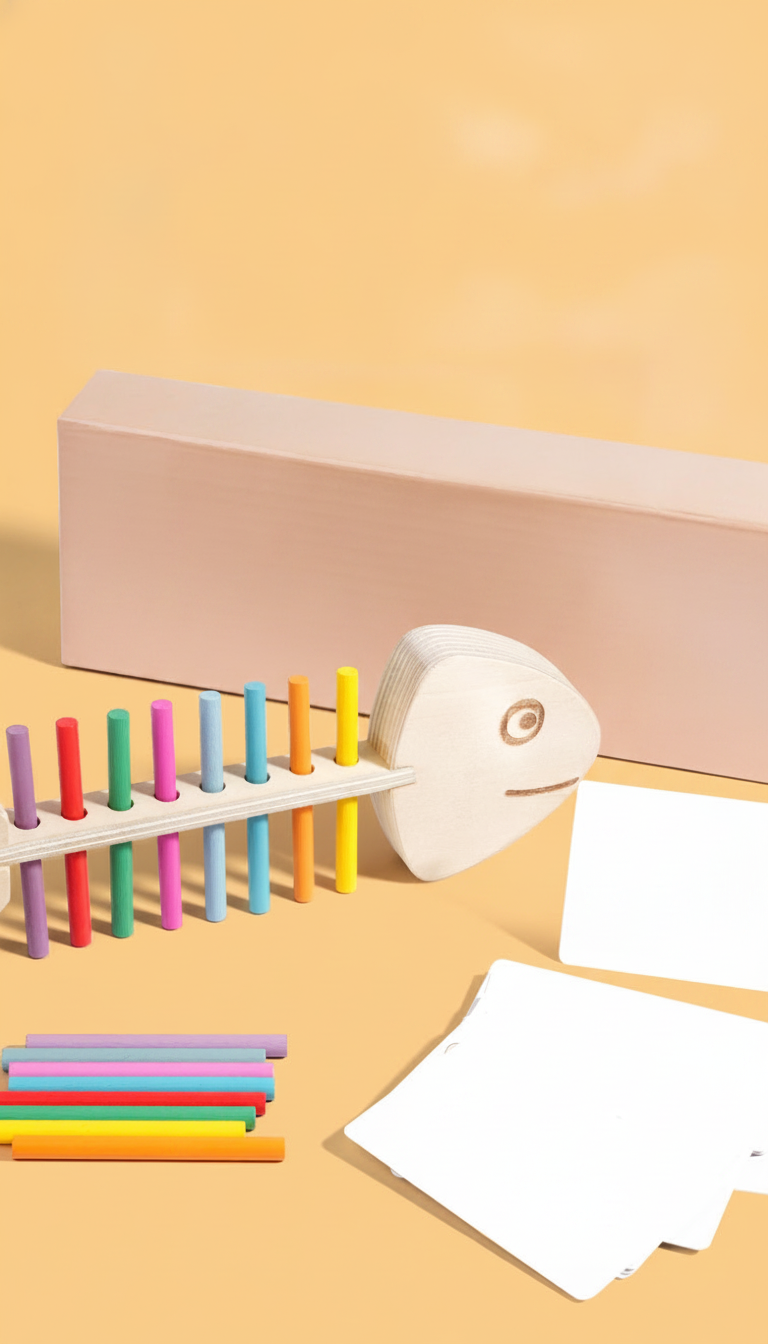 Juego Montessori de Espina de Pez para Colores - 8