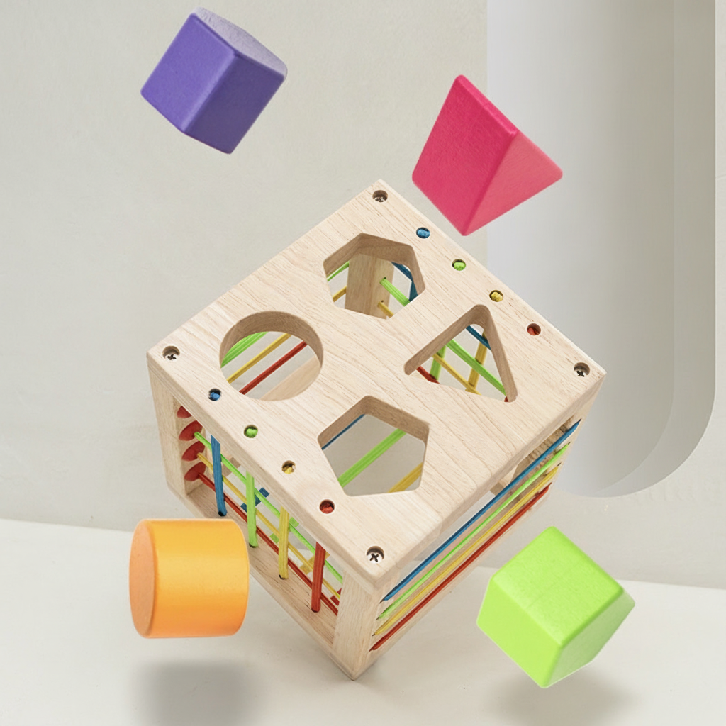 Juguete Montessori de madera encaja formas 15 cm - 2