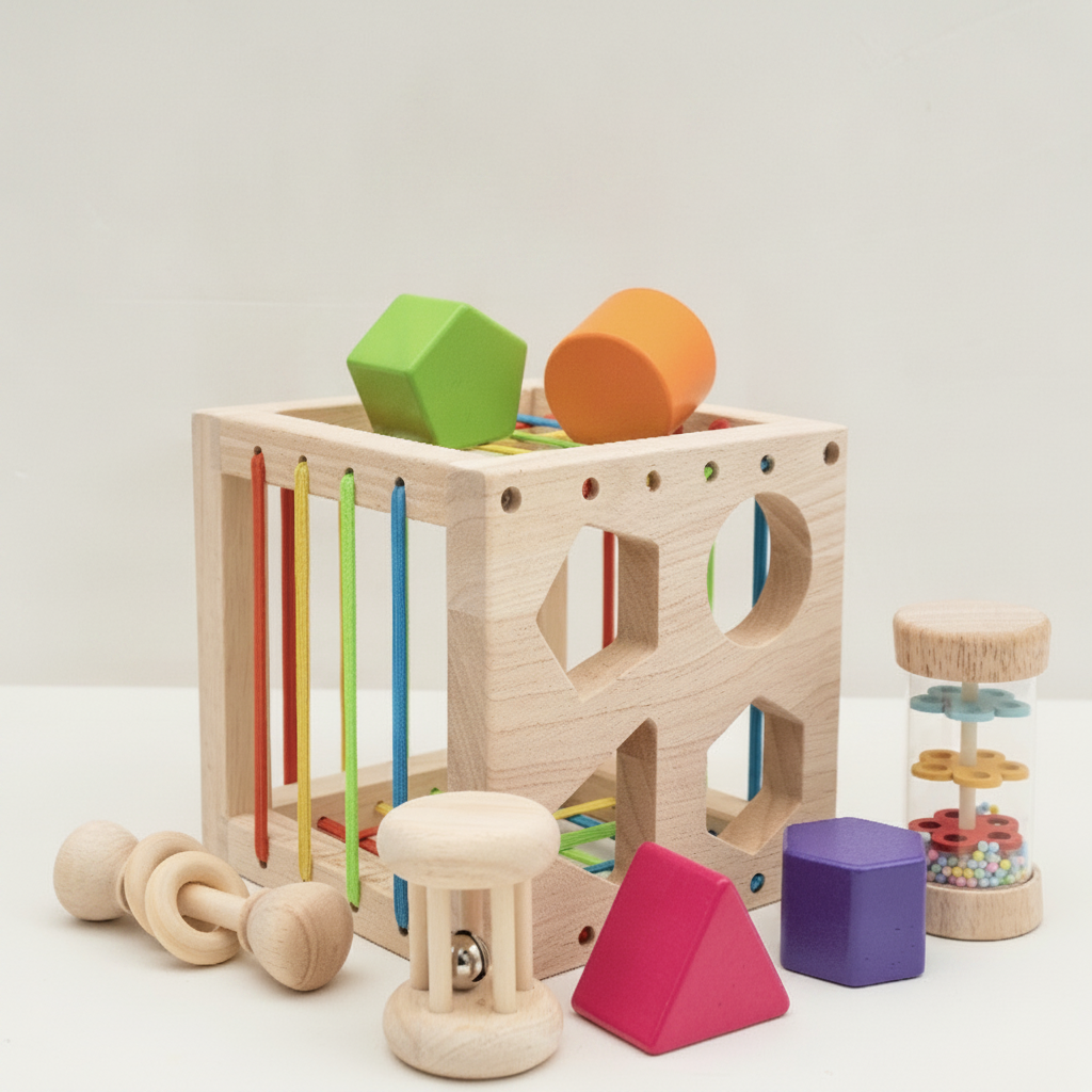 Juguete Montessori de madera encaja formas 15 cm - 3