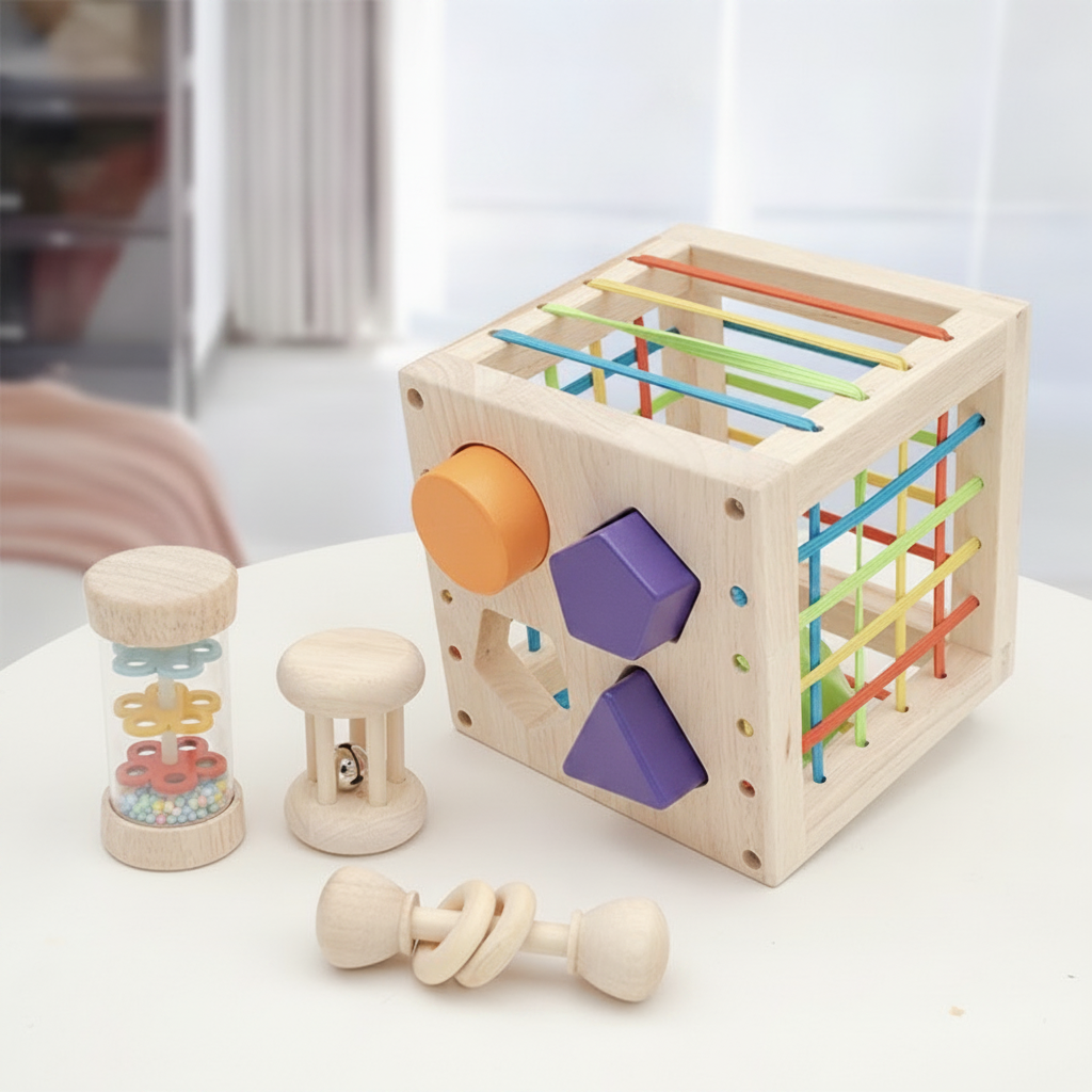 Juguete Montessori de madera encaja formas 15 cm - 5