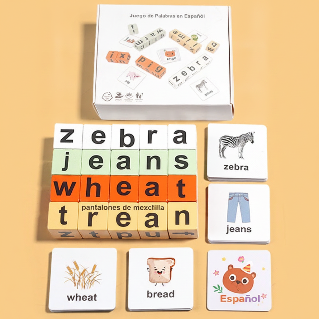Bloques Montessori para aprender letras y palabras - 8