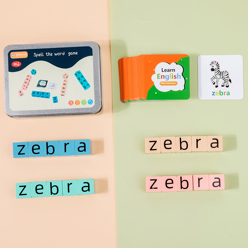 Bloques Montessori para aprender letras y palabras