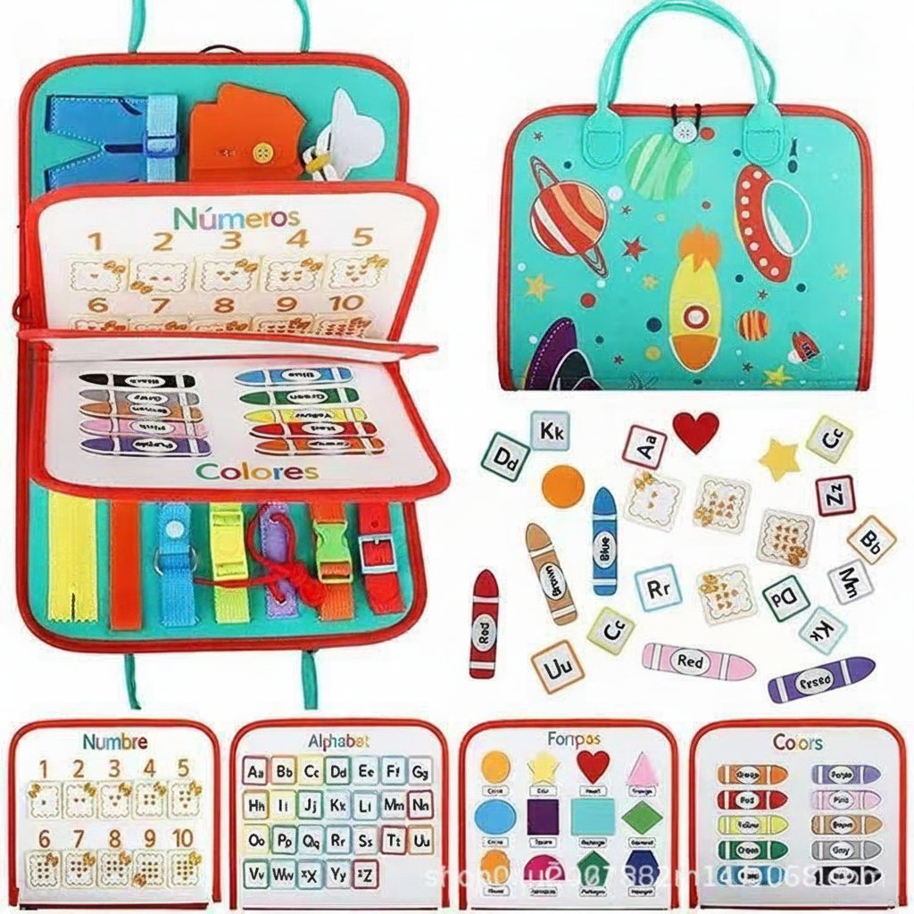Tablero de Fieltro Montessori para Niños 3-6 Años