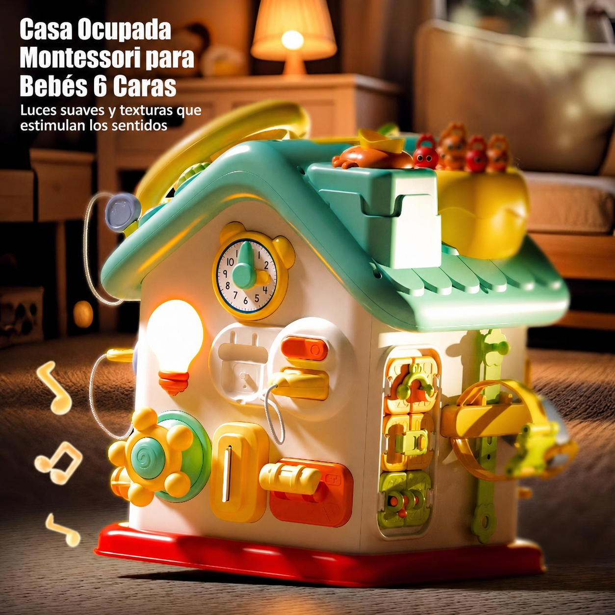 Casa Ocupada Montessori para Bebés 6 Caras - 4