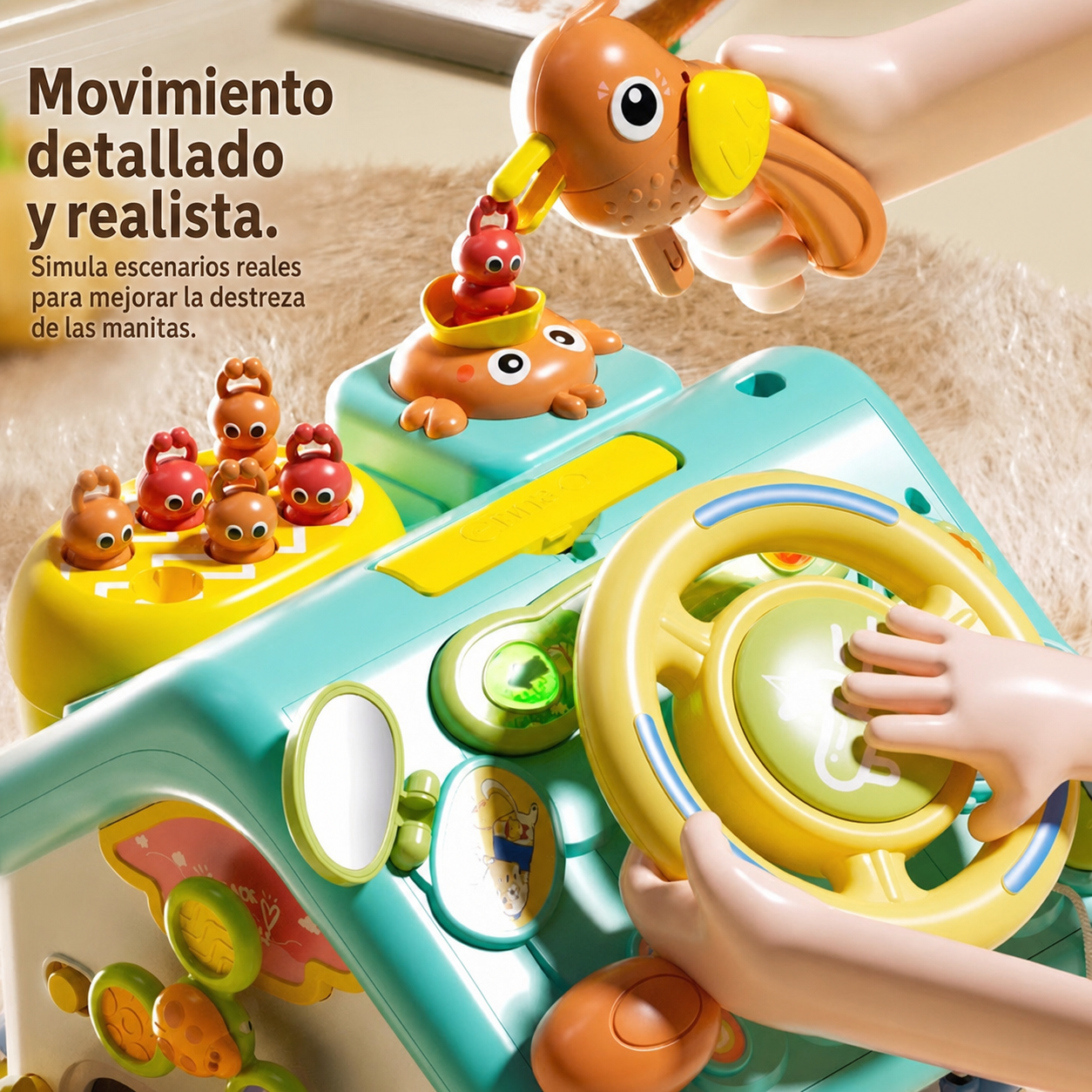 Casa Ocupada Montessori para Bebés 6 Caras - 5
