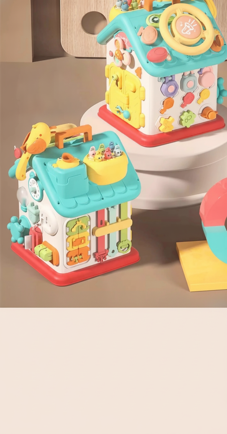 Casa Ocupada Montessori para Bebés 6 Caras - 7