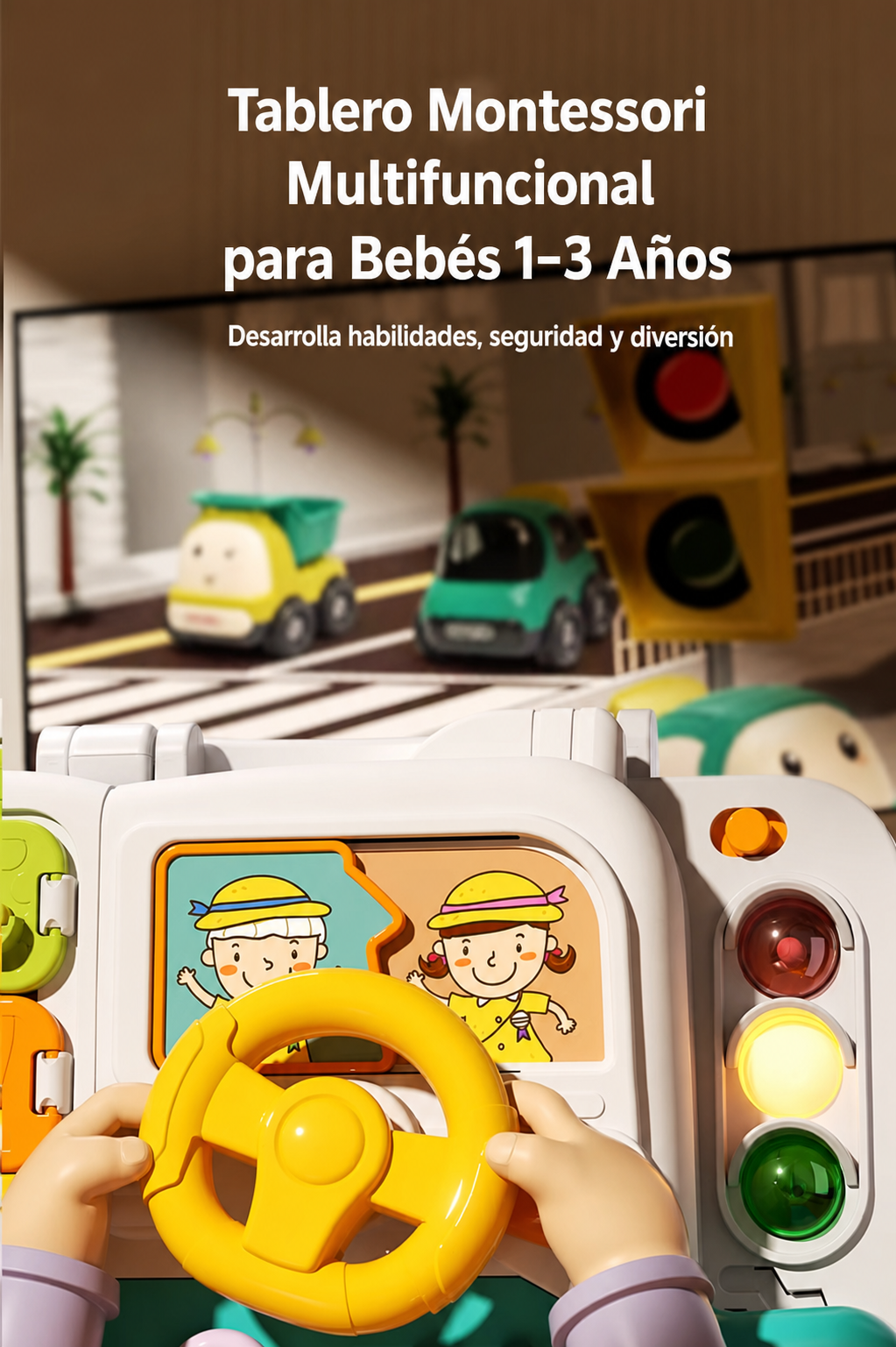 Tablero Montessori Multifuncional para Bebés 1-3 Años - 15