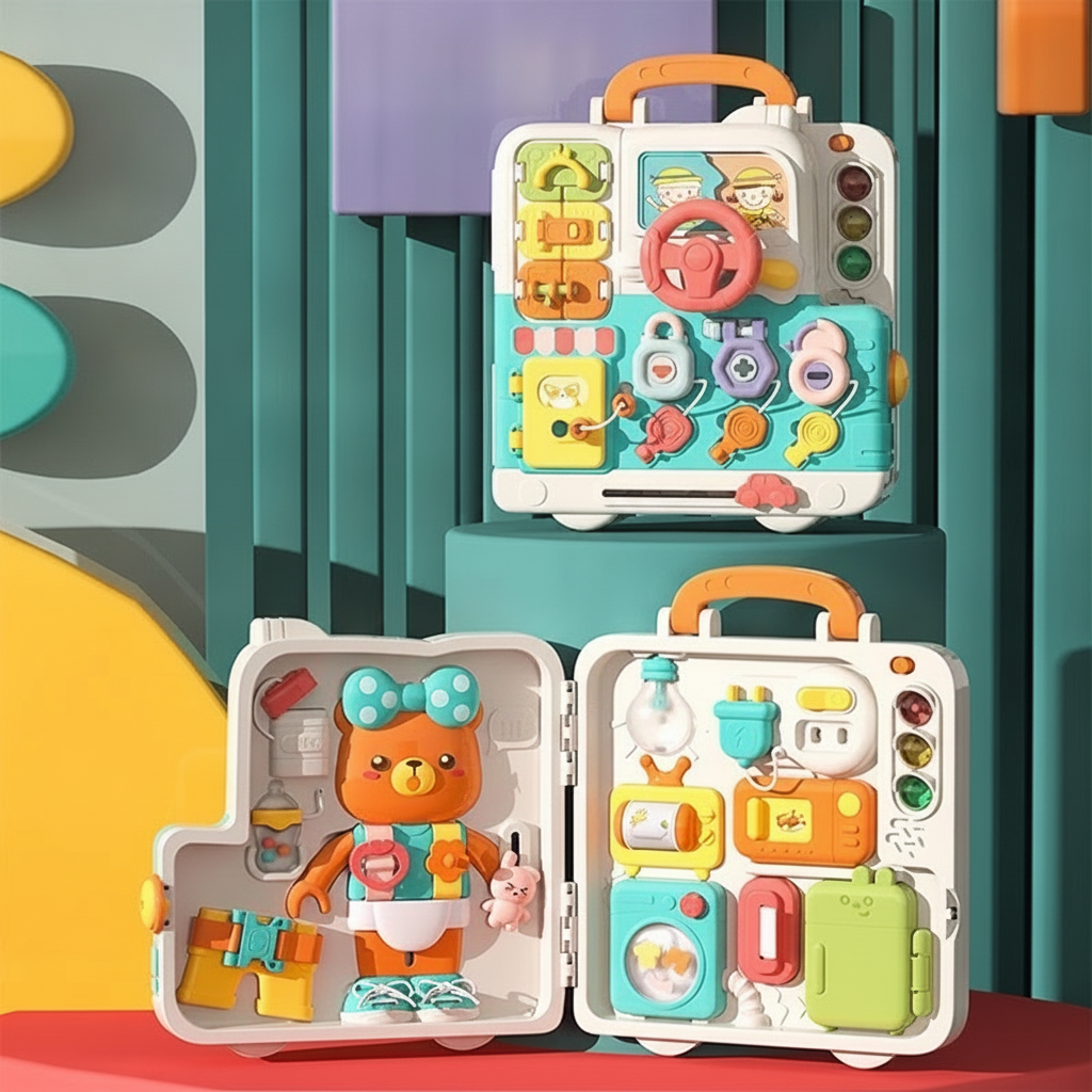 Tablero Montessori Multifuncional para Bebés 1-3 Años - 4