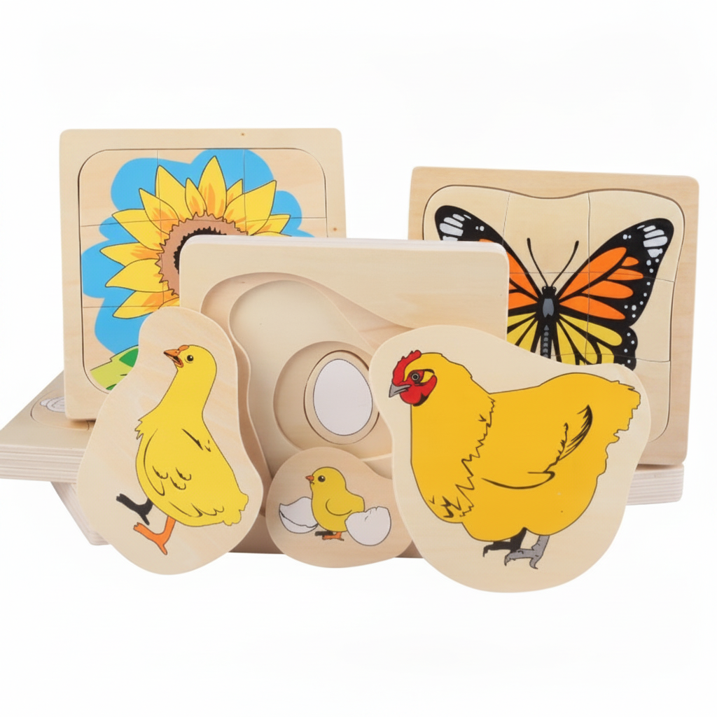 Rompecabezas Montessori de madera ciclos de vida 4-6 años - 3
