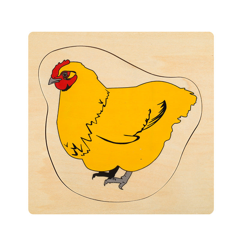 Rompecabezas Montessori de madera ciclos de vida 4-6 años
