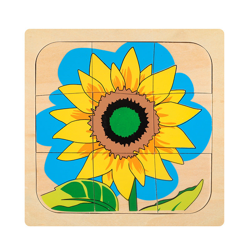 Rompecabezas Montessori de madera ciclos de vida 4-6 años