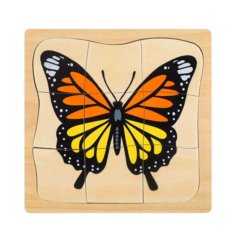 Rompecabezas Montessori de madera ciclos de vida 4-6 años