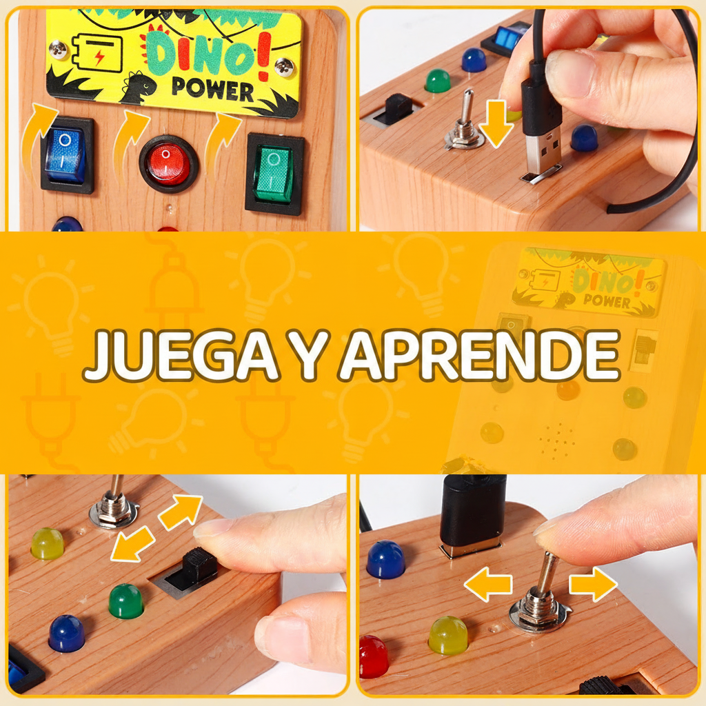 Tablero Montessori LED con Interruptores para Niños - 9