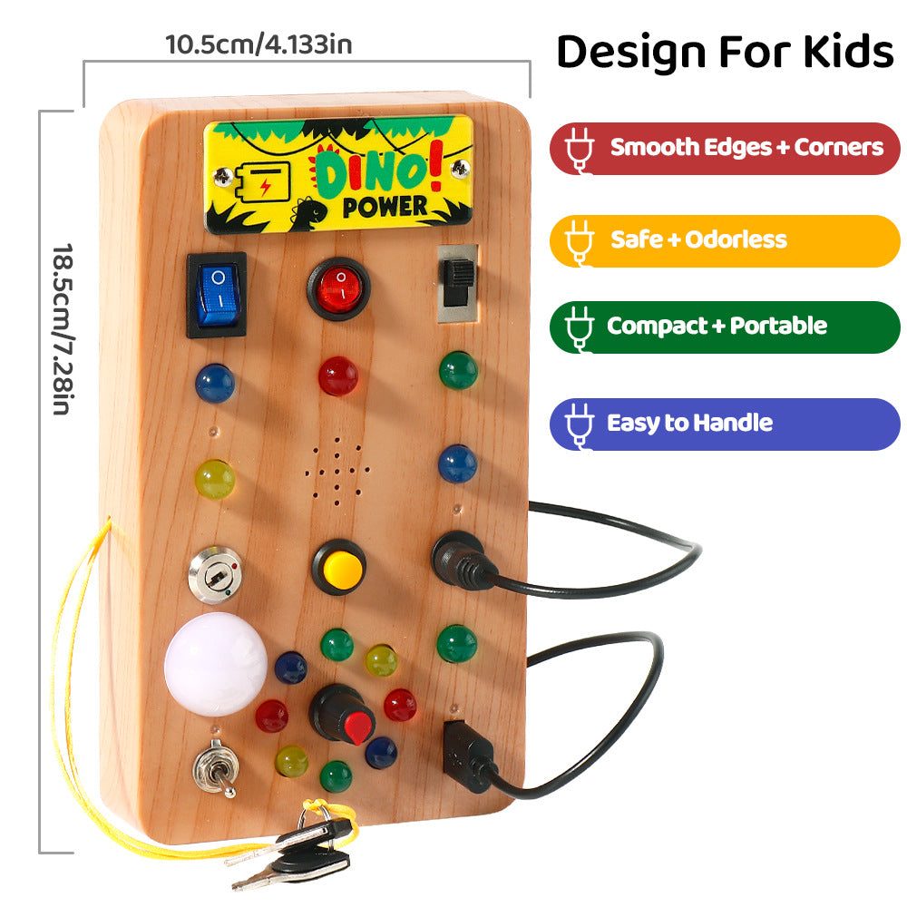 Tablero Montessori LED con Interruptores para Niños