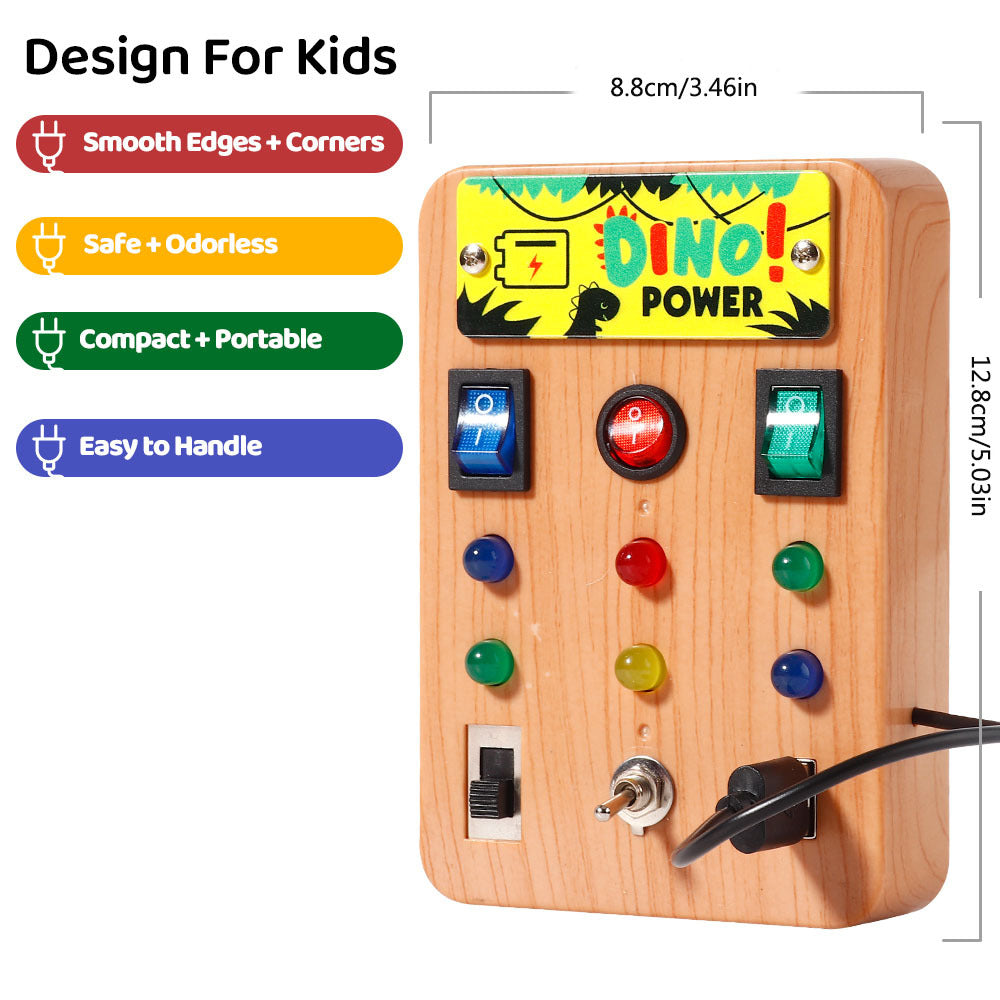 Tablero Montessori LED con Interruptores para Niños