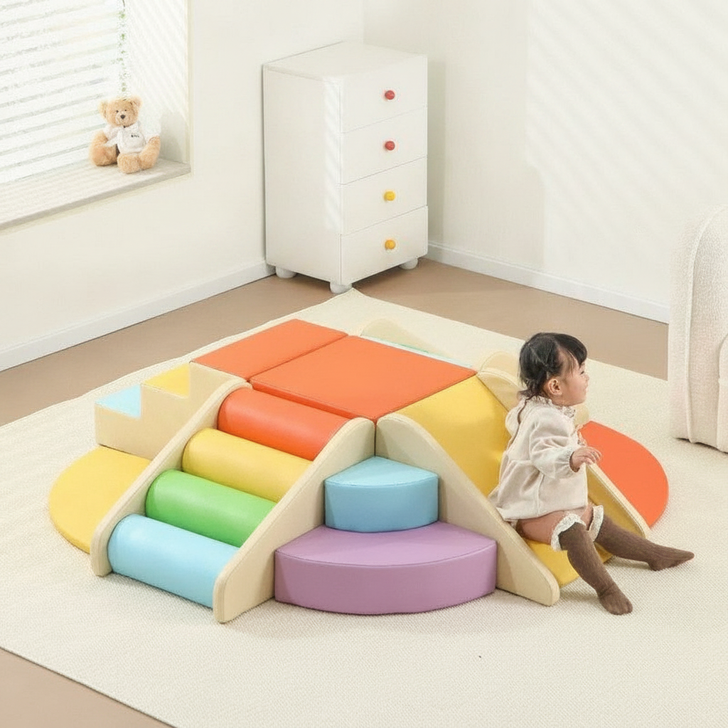 Set Escalera Blanda Infantil para Gatear y Deslizarse - 1