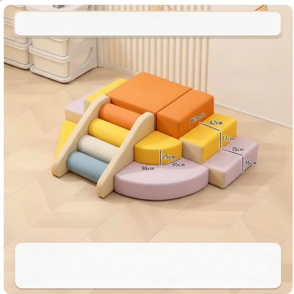Set Escalera Blanda Infantil para Gatear y Deslizarse